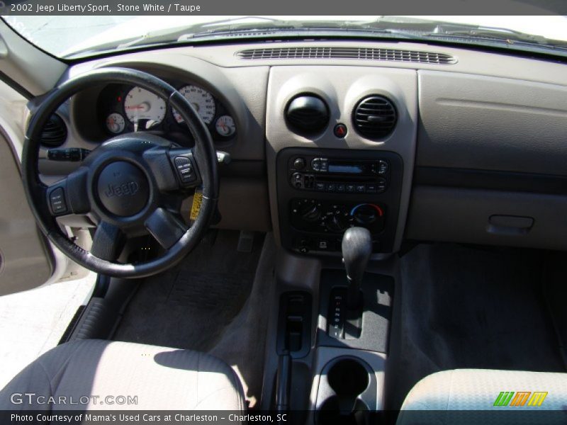Stone White / Taupe 2002 Jeep Liberty Sport