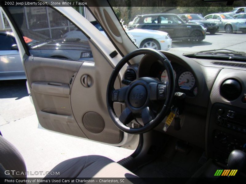 Stone White / Taupe 2002 Jeep Liberty Sport