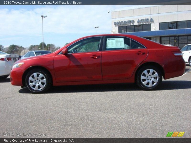 Barcelona Red Metallic / Bisque 2010 Toyota Camry LE