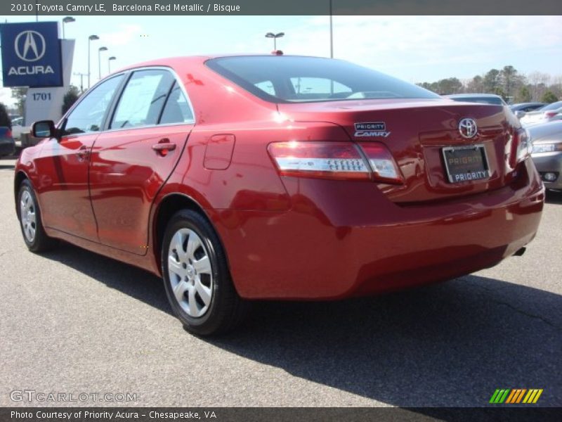 Barcelona Red Metallic / Bisque 2010 Toyota Camry LE