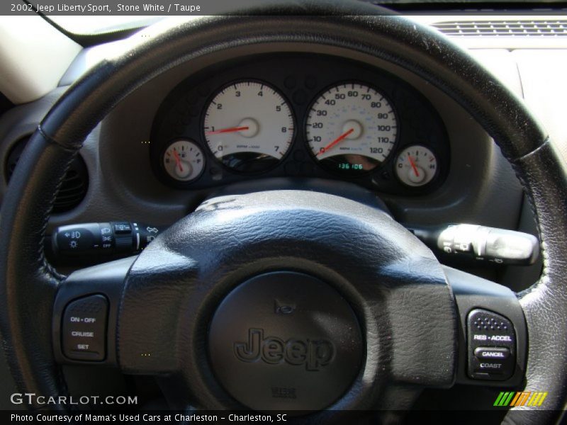 Stone White / Taupe 2002 Jeep Liberty Sport