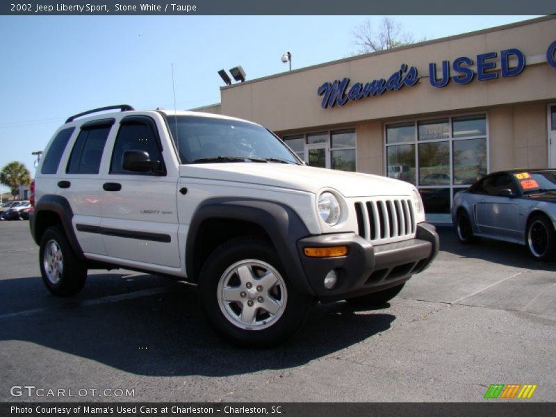Stone White / Taupe 2002 Jeep Liberty Sport