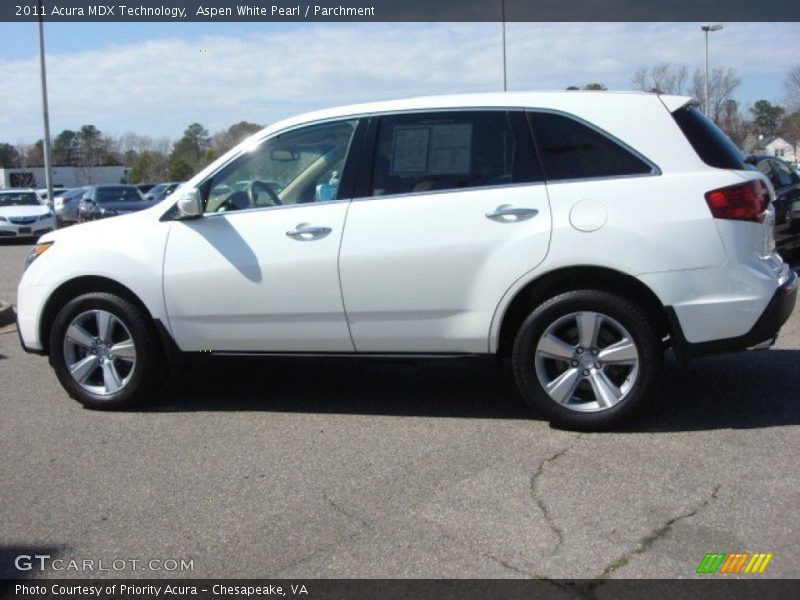 Aspen White Pearl / Parchment 2011 Acura MDX Technology