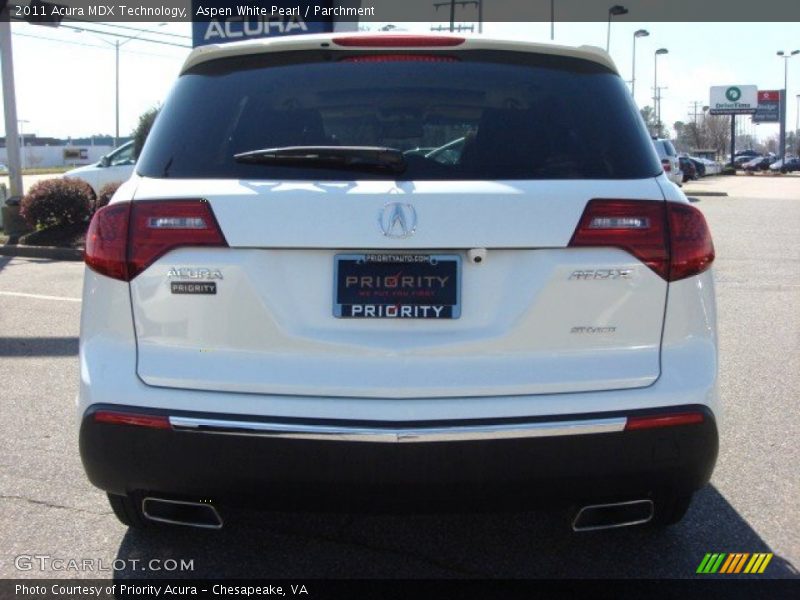 Aspen White Pearl / Parchment 2011 Acura MDX Technology
