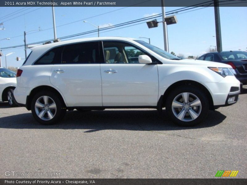 Aspen White Pearl / Parchment 2011 Acura MDX Technology