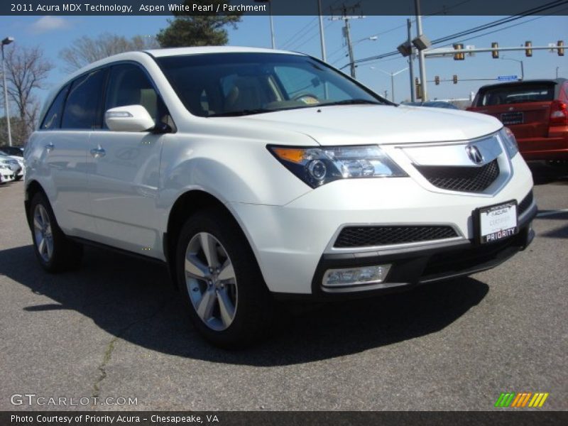Aspen White Pearl / Parchment 2011 Acura MDX Technology
