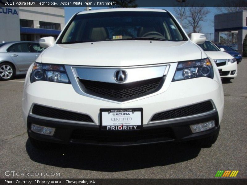 Aspen White Pearl / Parchment 2011 Acura MDX Technology