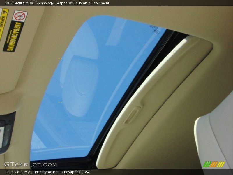 Aspen White Pearl / Parchment 2011 Acura MDX Technology