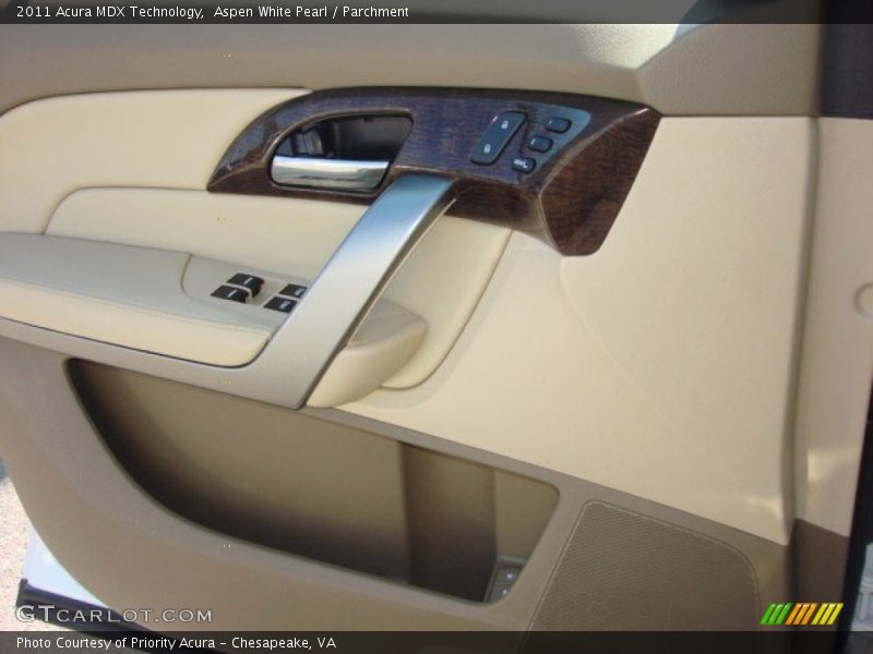 Aspen White Pearl / Parchment 2011 Acura MDX Technology