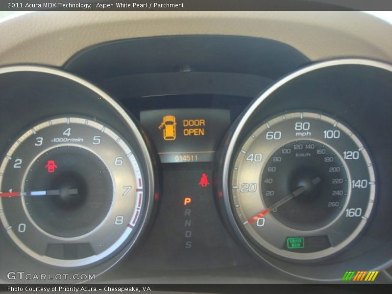 Aspen White Pearl / Parchment 2011 Acura MDX Technology