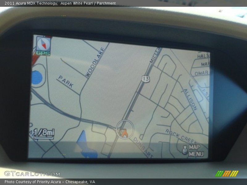 Aspen White Pearl / Parchment 2011 Acura MDX Technology