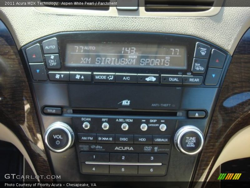 Aspen White Pearl / Parchment 2011 Acura MDX Technology