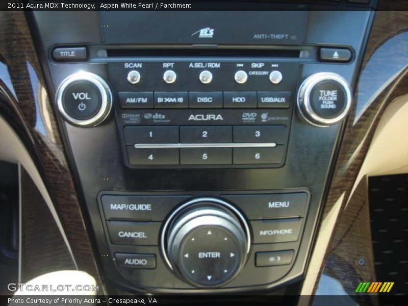 Aspen White Pearl / Parchment 2011 Acura MDX Technology