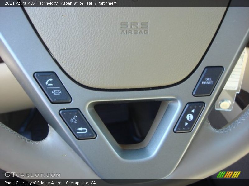 Aspen White Pearl / Parchment 2011 Acura MDX Technology