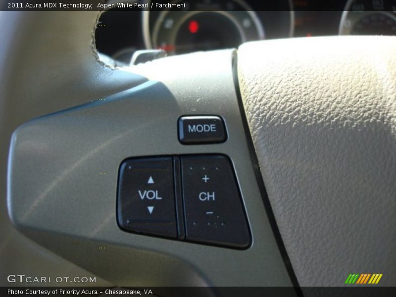Aspen White Pearl / Parchment 2011 Acura MDX Technology