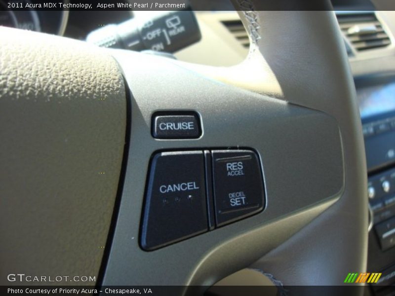 Aspen White Pearl / Parchment 2011 Acura MDX Technology