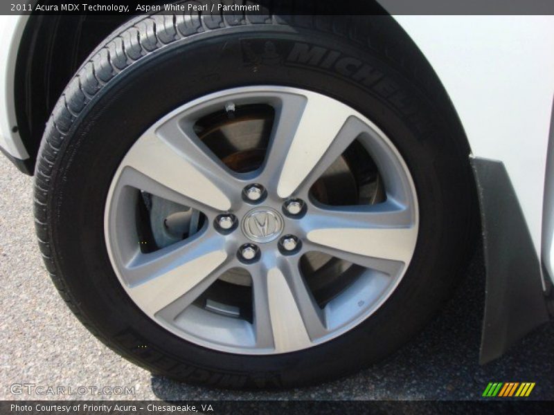 Aspen White Pearl / Parchment 2011 Acura MDX Technology