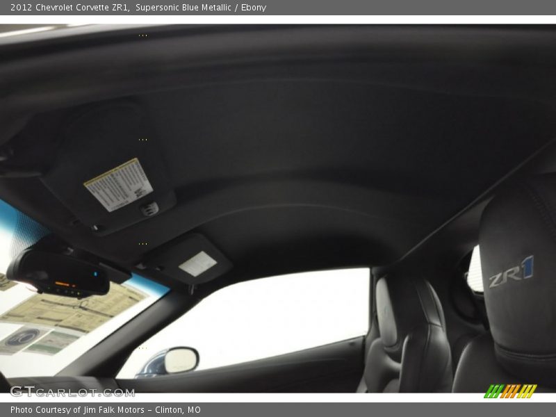Supersonic Blue Metallic / Ebony 2012 Chevrolet Corvette ZR1