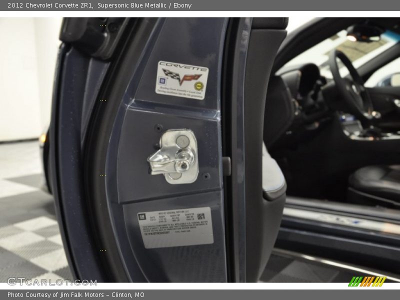 Supersonic Blue Metallic / Ebony 2012 Chevrolet Corvette ZR1