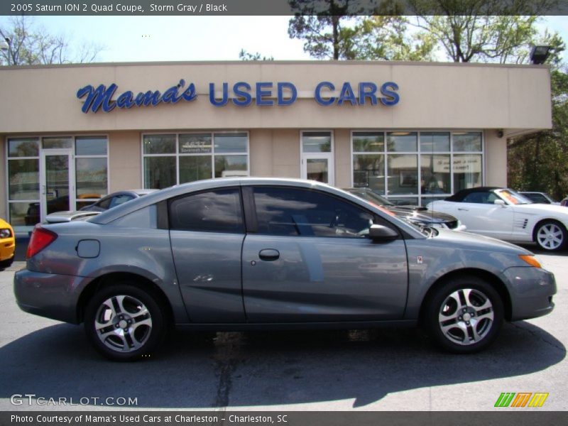 Storm Gray / Black 2005 Saturn ION 2 Quad Coupe