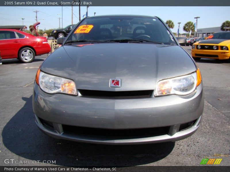 Storm Gray / Black 2005 Saturn ION 2 Quad Coupe