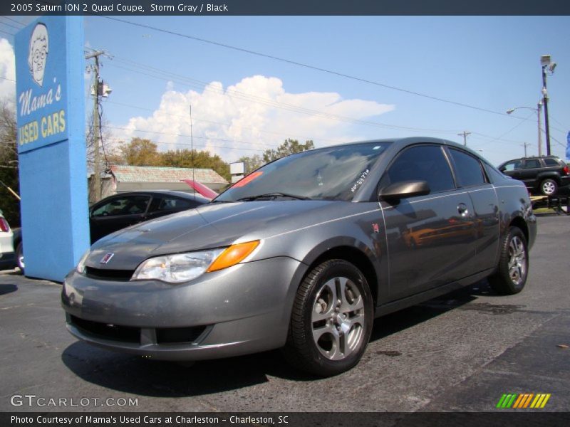 Storm Gray / Black 2005 Saturn ION 2 Quad Coupe