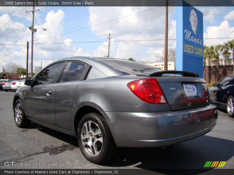 Storm Gray / Black 2005 Saturn ION 2 Quad Coupe
