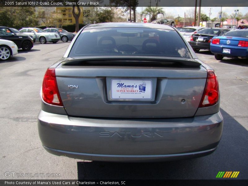 Storm Gray / Black 2005 Saturn ION 2 Quad Coupe