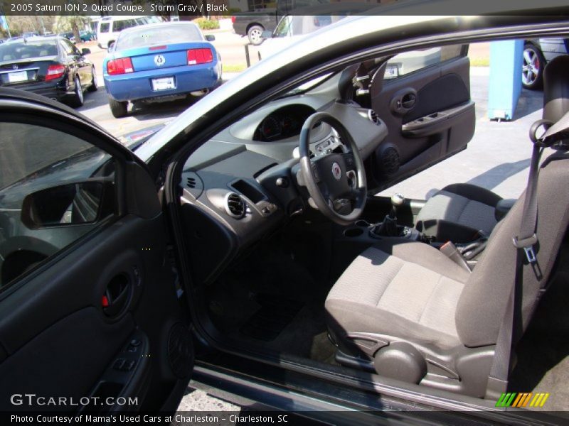 Storm Gray / Black 2005 Saturn ION 2 Quad Coupe