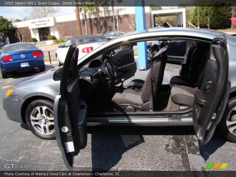 Storm Gray / Black 2005 Saturn ION 2 Quad Coupe