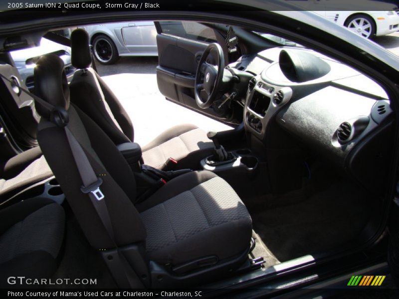 Storm Gray / Black 2005 Saturn ION 2 Quad Coupe
