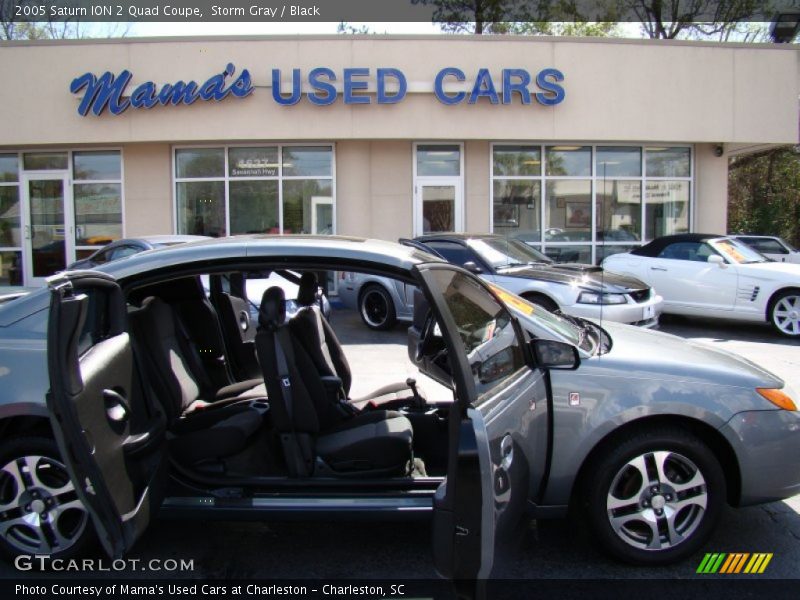 Storm Gray / Black 2005 Saturn ION 2 Quad Coupe