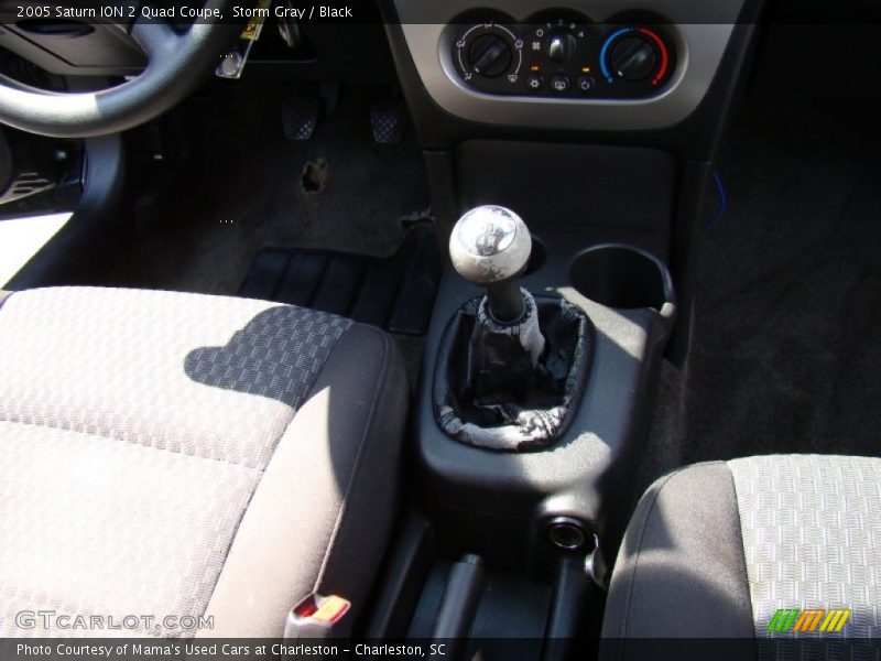 Storm Gray / Black 2005 Saturn ION 2 Quad Coupe