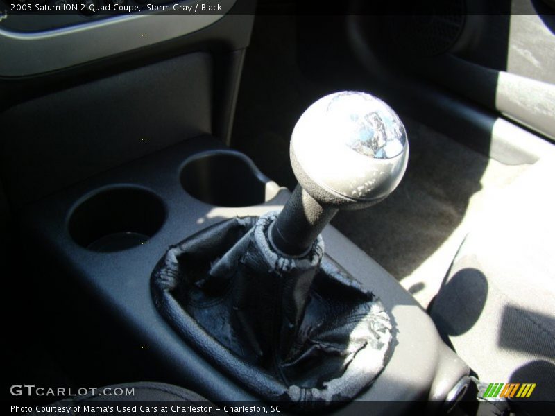 Storm Gray / Black 2005 Saturn ION 2 Quad Coupe