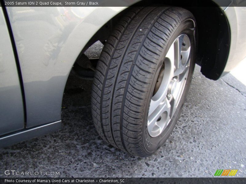Storm Gray / Black 2005 Saturn ION 2 Quad Coupe