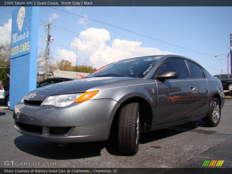 Storm Gray / Black 2005 Saturn ION 2 Quad Coupe