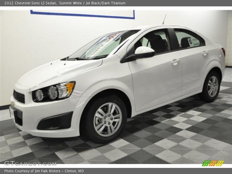 Summit White / Jet Black/Dark Titanium 2012 Chevrolet Sonic LS Sedan