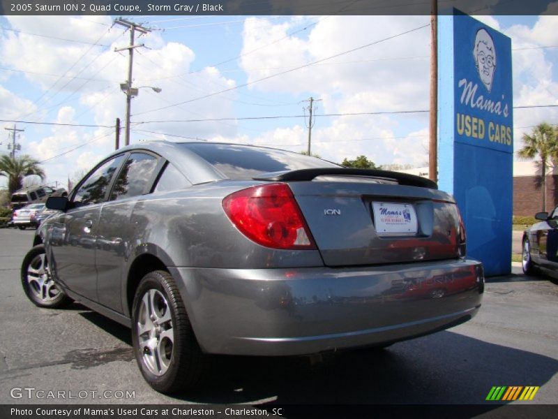 Storm Gray / Black 2005 Saturn ION 2 Quad Coupe
