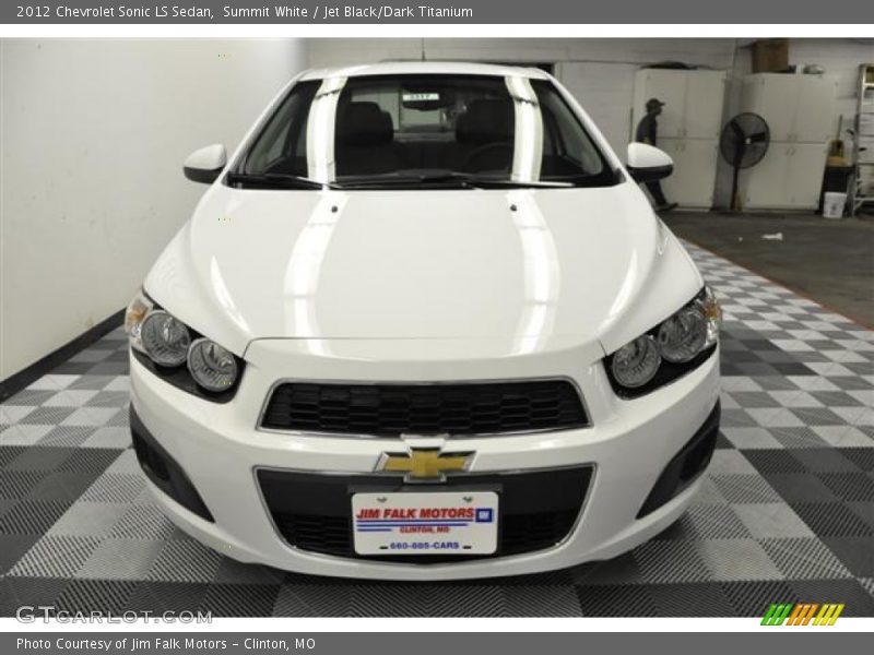 Summit White / Jet Black/Dark Titanium 2012 Chevrolet Sonic LS Sedan