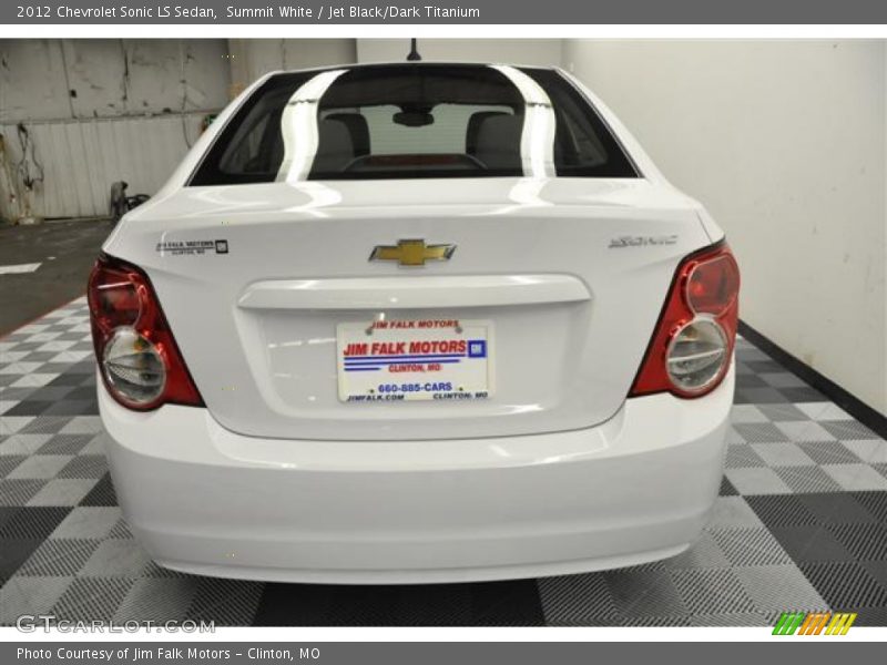 Summit White / Jet Black/Dark Titanium 2012 Chevrolet Sonic LS Sedan