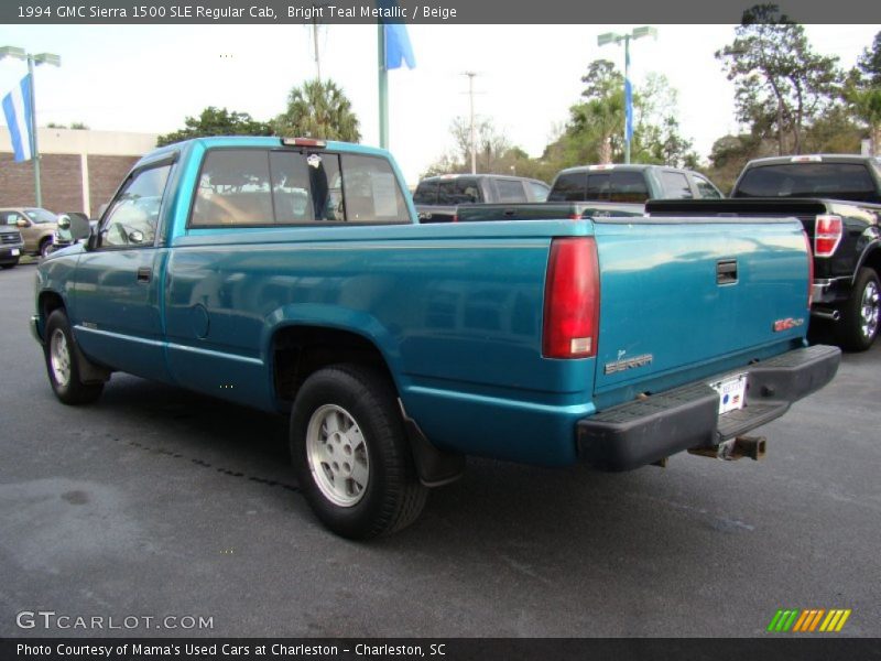 Bright Teal Metallic / Beige 1994 GMC Sierra 1500 SLE Regular Cab