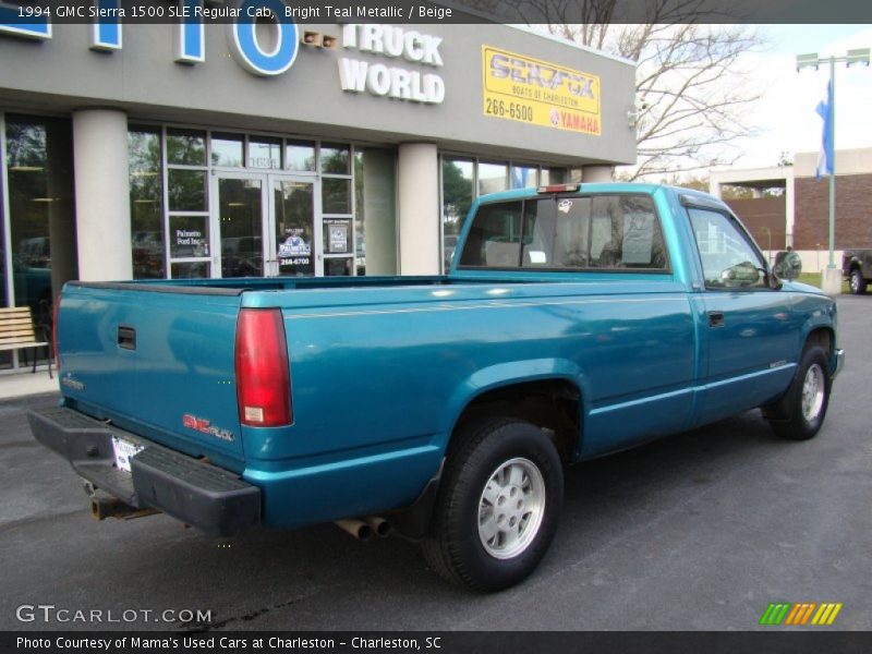 Bright Teal Metallic / Beige 1994 GMC Sierra 1500 SLE Regular Cab