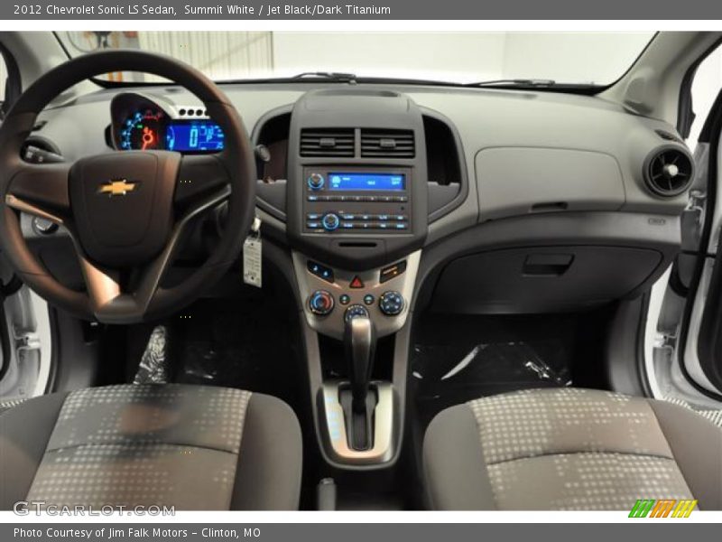 Summit White / Jet Black/Dark Titanium 2012 Chevrolet Sonic LS Sedan