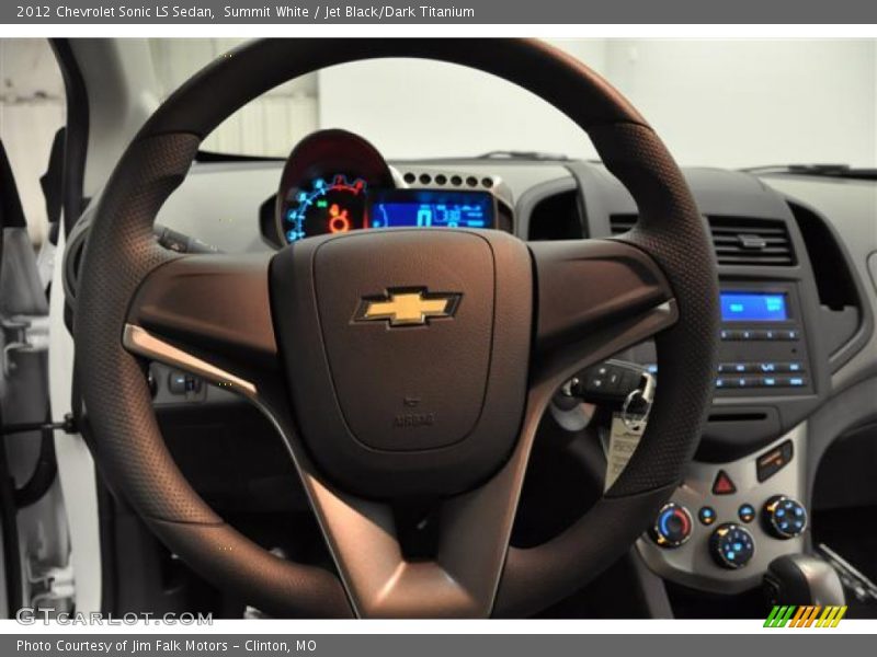 Summit White / Jet Black/Dark Titanium 2012 Chevrolet Sonic LS Sedan