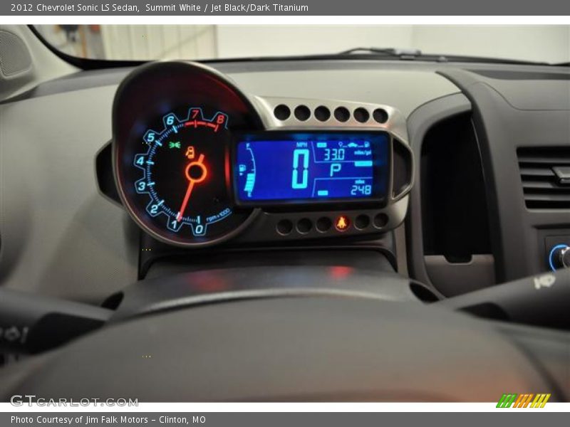 Summit White / Jet Black/Dark Titanium 2012 Chevrolet Sonic LS Sedan