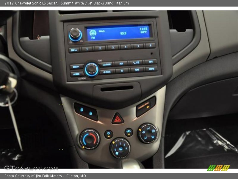 Summit White / Jet Black/Dark Titanium 2012 Chevrolet Sonic LS Sedan