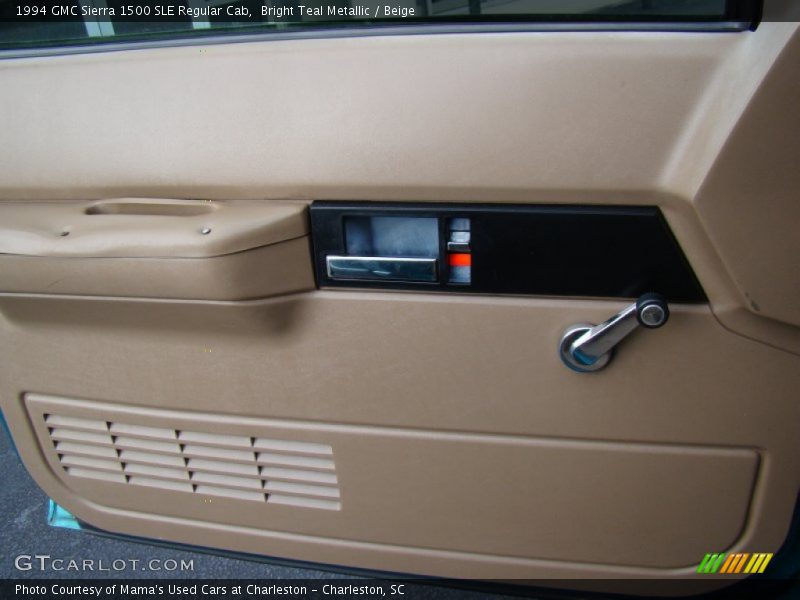 Bright Teal Metallic / Beige 1994 GMC Sierra 1500 SLE Regular Cab