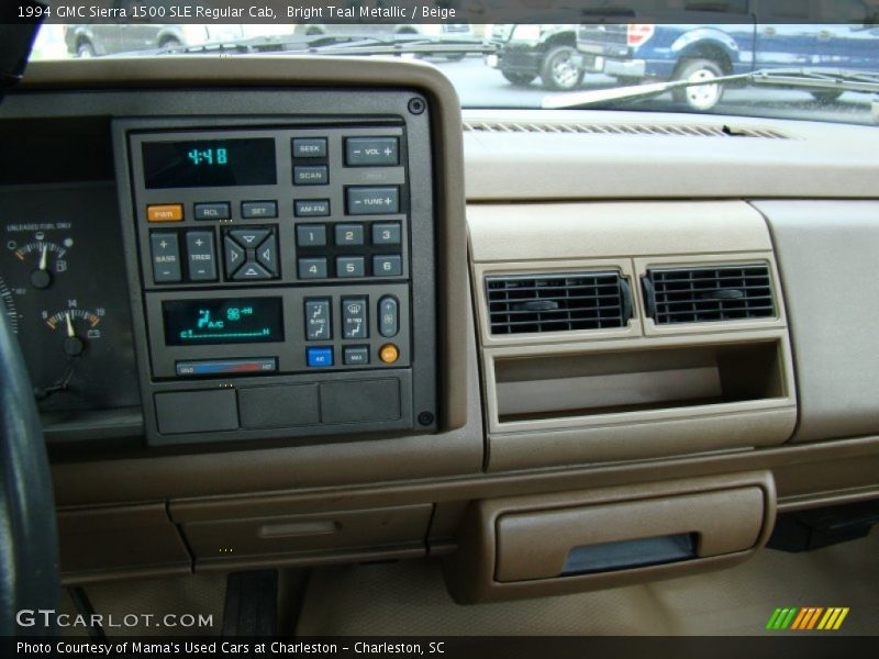 Bright Teal Metallic / Beige 1994 GMC Sierra 1500 SLE Regular Cab