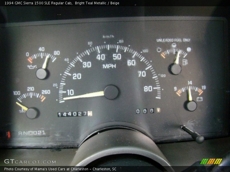  1994 Sierra 1500 SLE Regular Cab SLE Regular Cab Gauges