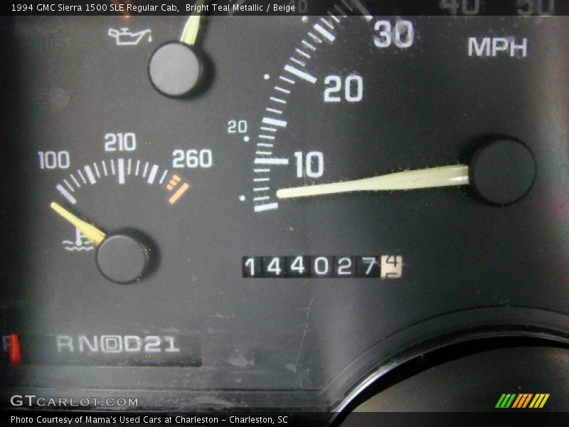 Bright Teal Metallic / Beige 1994 GMC Sierra 1500 SLE Regular Cab